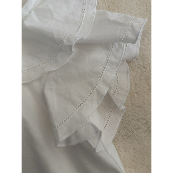 NWT Janie & Jack White Lined Ruffle Top & Floral Ruffle Hem Short Set - Size 2T - Picture 4 of 16